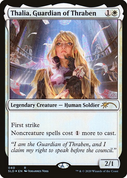 スレイベンの守護者、サリア / Thalia, Guardian of Thraben SLD 040